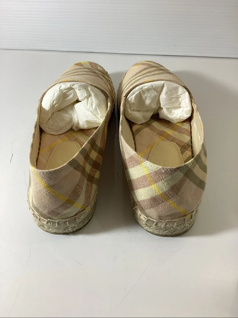 Burberry Women's Mews Check Espadrille Flats